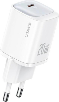 Karikues muri Usams CC248, 20W GaN, USB C PD3.0, i bardhë