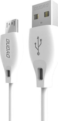 Kabllo Dudao, USB-A - microUSB, 2m, 2.4A, e bardhë