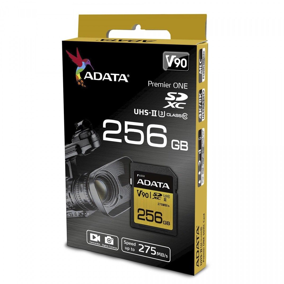 Kartë memorie ADATA Premier ONE, 256GB, SDXC UHS II, e zezë
