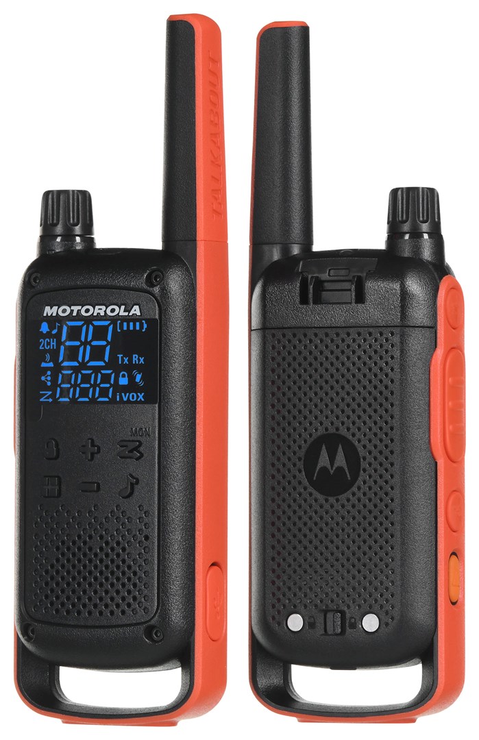Radiolidhje Motorola TLKR T82, diapazon deri 10 km, 2 copë, e zezë