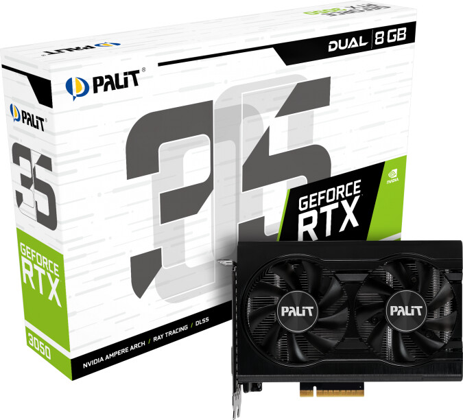 Kartelë grafike Palit GeForce RTX 3050 Dual 8GB GDDR6