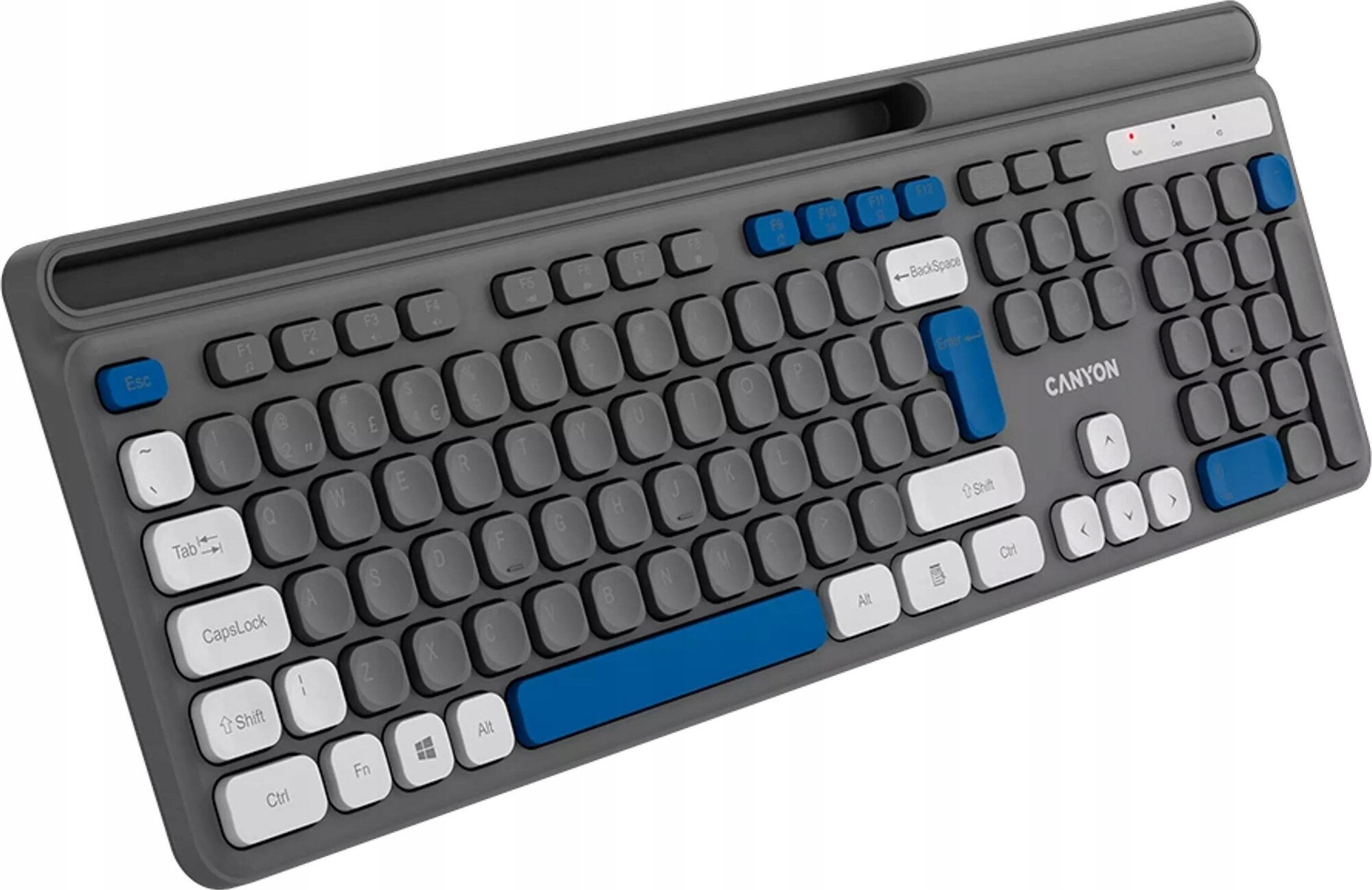 Tastierë wireless Canyon HKB-W03 EN, 2.4 GHz, 105 taste, gri