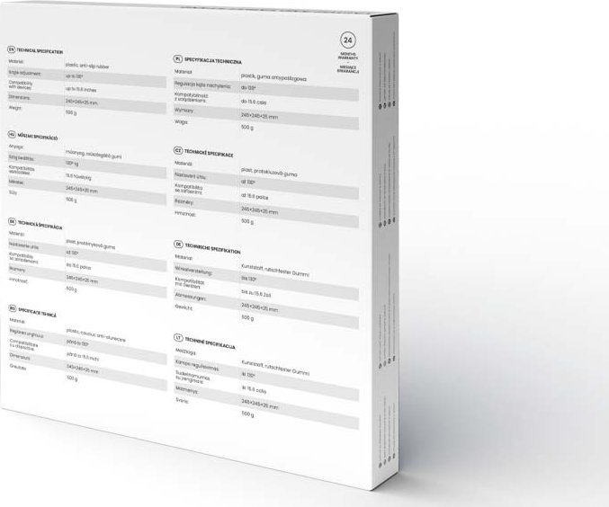 Mbajtëse laptopi Savio Office PB-02, e rregullueshme, e zezë