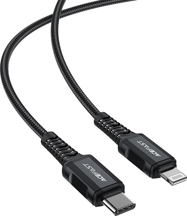 Kabllo USB Acefast USB C në Lightning, 1.8 m, 30W, e zezë