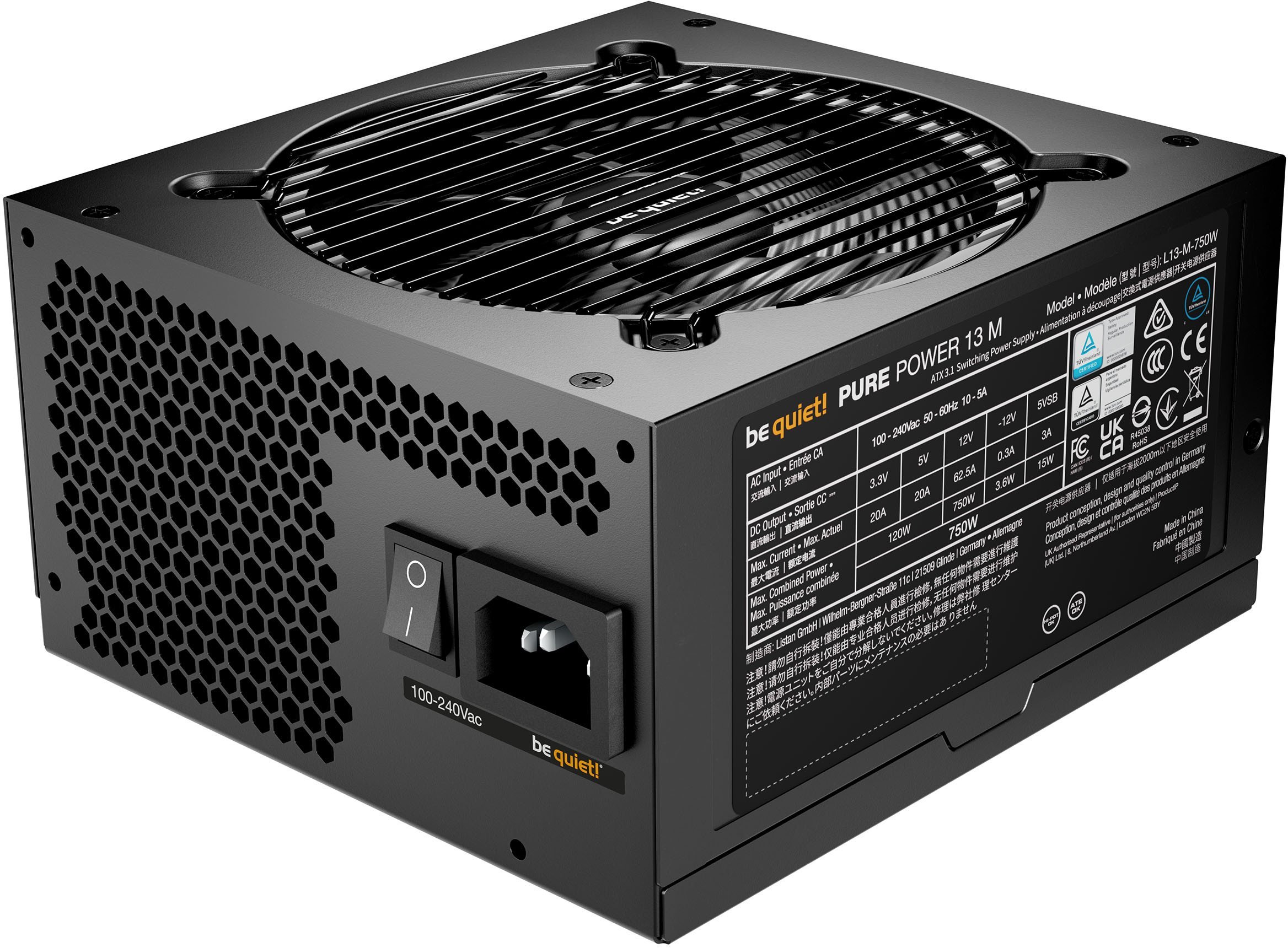 Furnizues energjie Be Quiet Pure Power 13 M, 750W, ATX 3.1, i zi 3