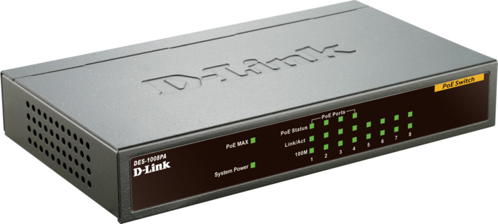 Switch D-Link DES-1008P 8-port
