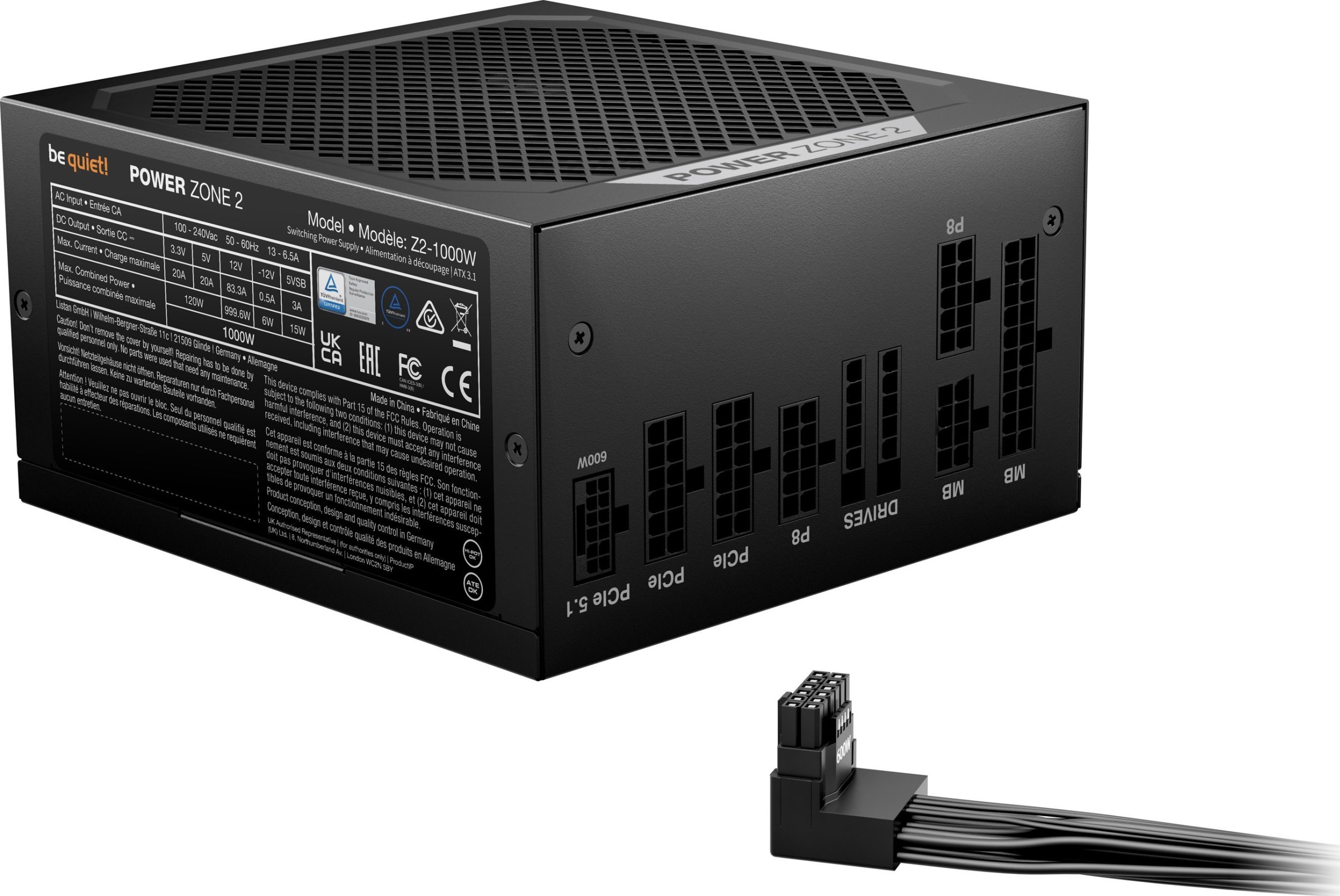 Furnizues energjie Be Quiet Power Zone 2, 1000W, 80 Plus Platinum, i zi 2