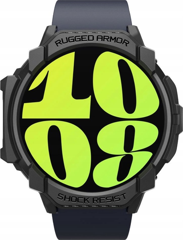 Mbulesë mbrojtëse Spigen Rugged Armor për Galaxy Watch7 44mm, matte, e zezë