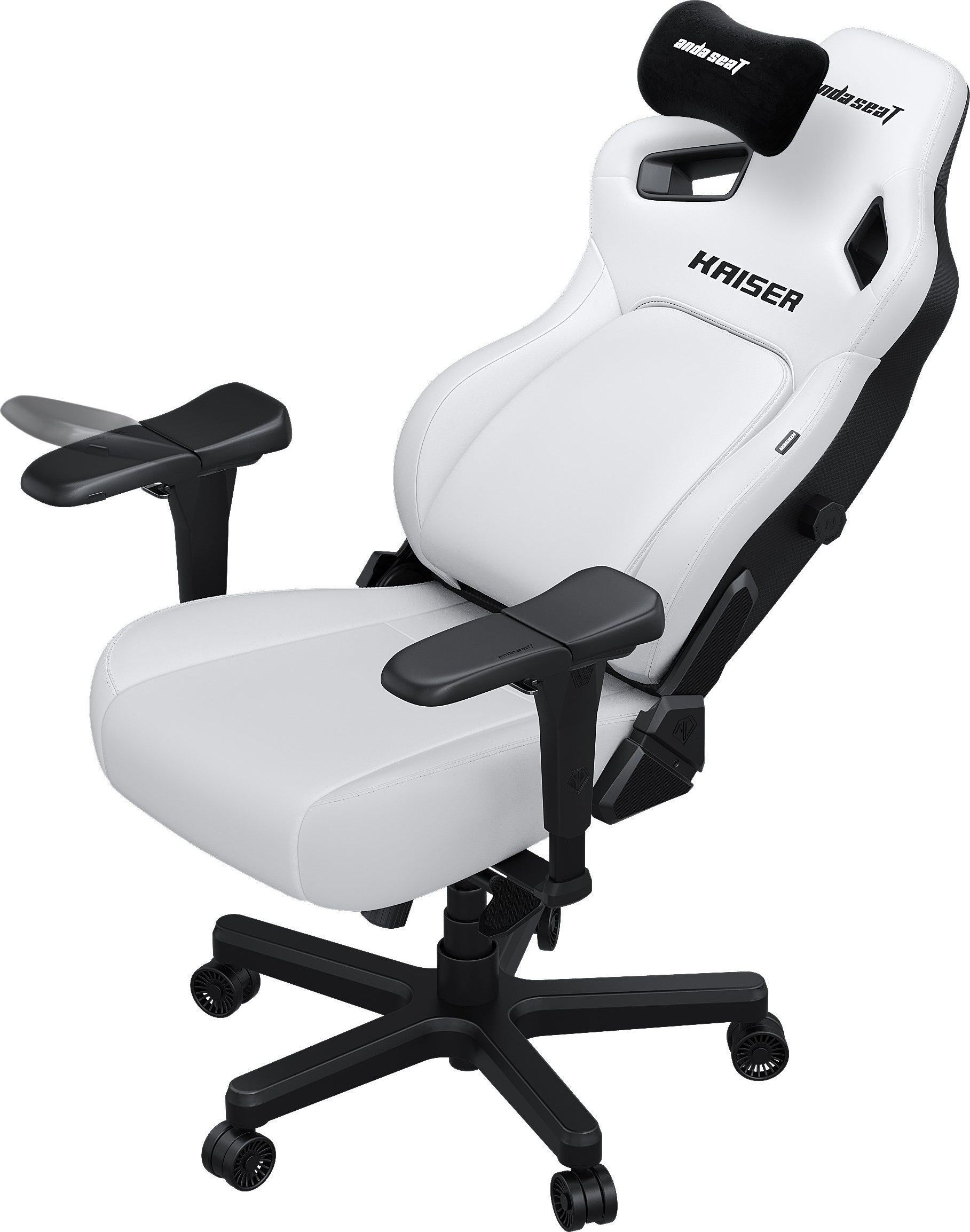 Karrige gaming AndaSeat Kaiser 4 Series, L, lëkurë PVC premium, e bardhë