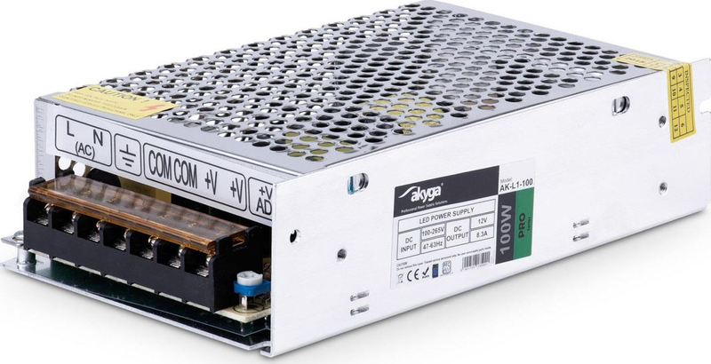 Furnizues me energji Akyga AK-L1-100, 12V, 8.3A, 100W, 100-265V, IP20