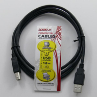 Kabllo USB Logo 30260, USB A në USB B, 1.8 m, i zi