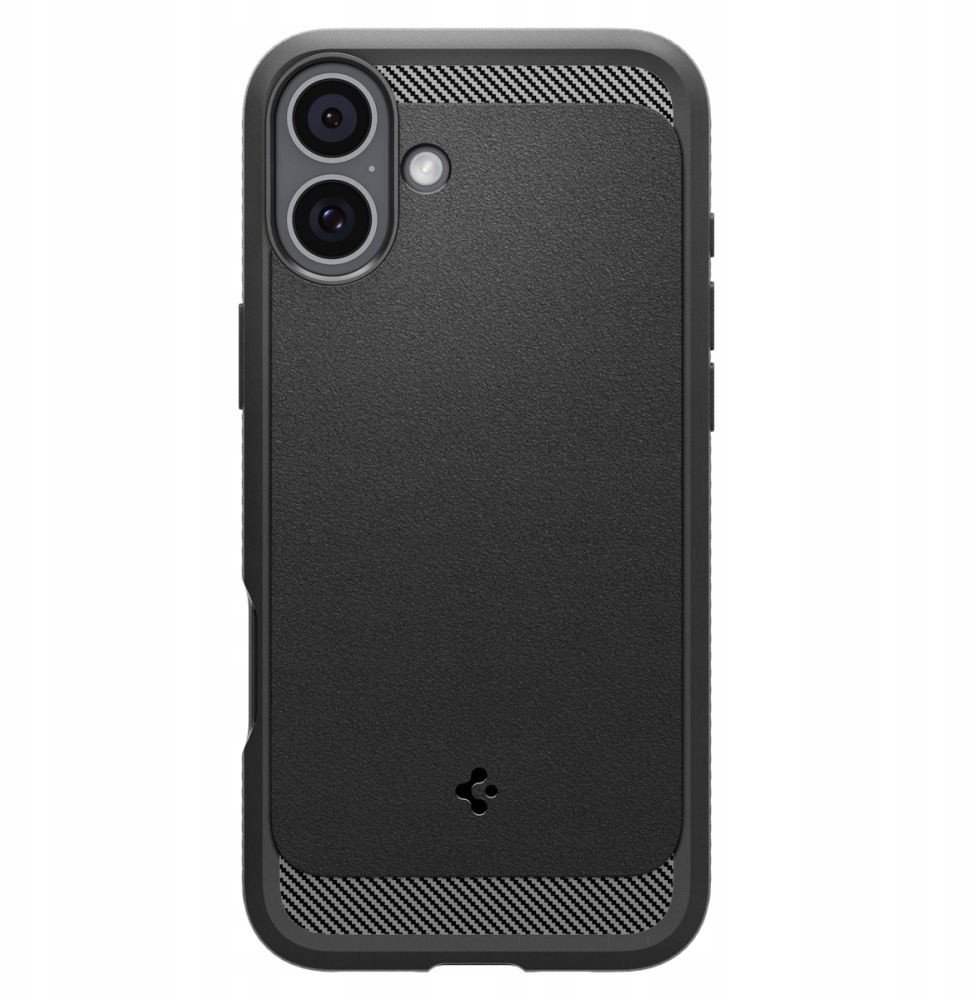 Маска за телефон Spigen Rugged Armor MagSafe, за iPhone 17, мат, црна