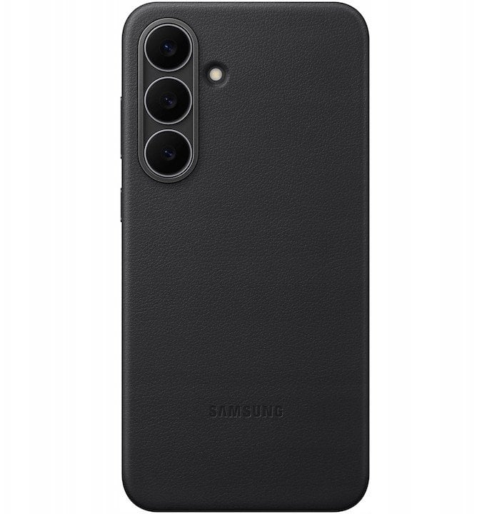 Futrollë Samsung Kindsuit Faux Leather për Galaxy S25 FE, lëkurë sintetike, e zezë
