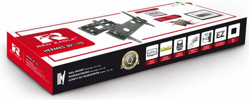 Mbajtëse murale për TV Red Eagle HERMES 30-70, 30"-70", e zezë