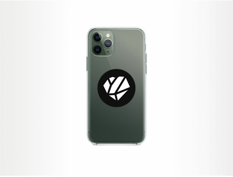 Pllakë ngjitëse për smartphone Shapeheart, çelik, 1.5mm, e zezë