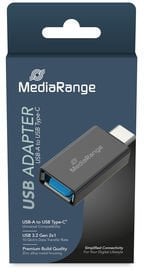 Адаптер USB A во USB C MediaRange MRCS216, компактен, црн