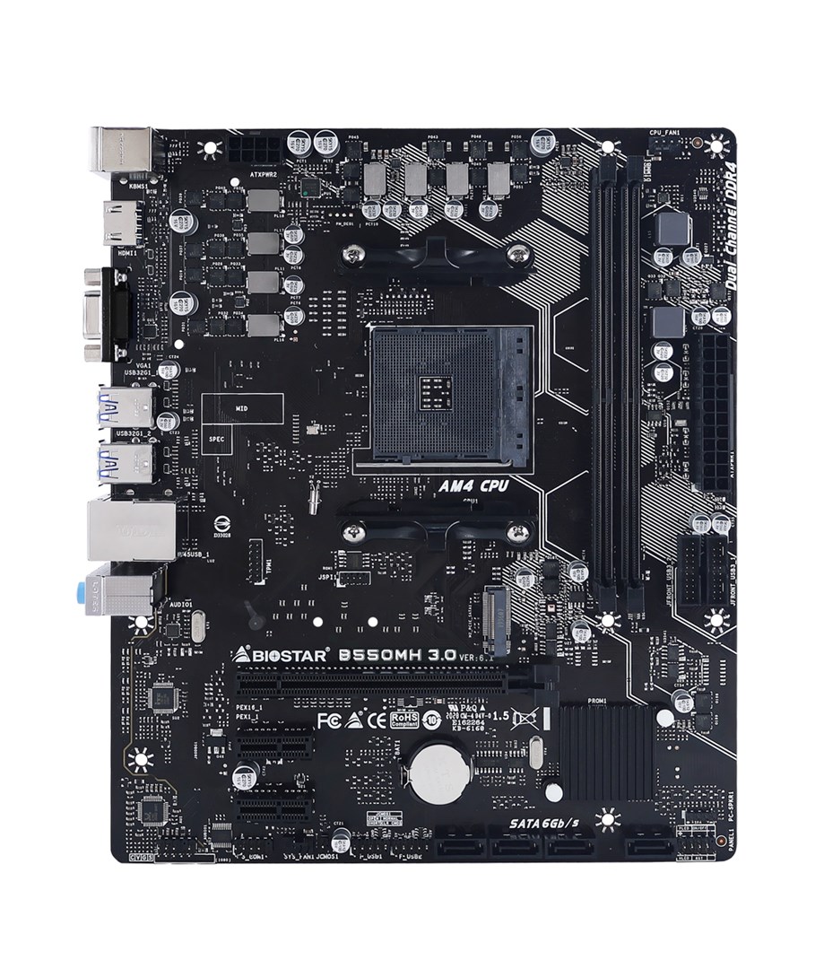 Pllakë amë Biostar B550MH 3.0 AMD B550 Socket AM4 micro ATX