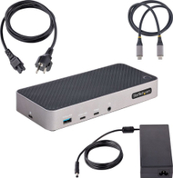 Docking station StarTech.com 116E USBC DOCK, USB C, 3 monitorë 4K HDMI DP, PD 100W, i zi