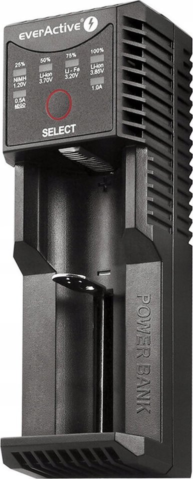 Karikues baterish EverActive UC-100C, Li-ion dhe Ni-MH, funksion power bank, i zi