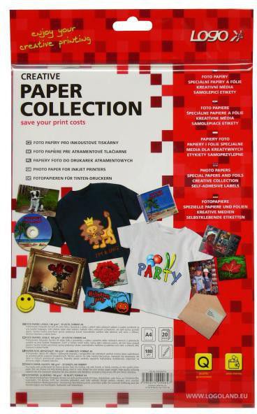 Letër fotografike Logo, A4, me shkëlqim, e bardhë