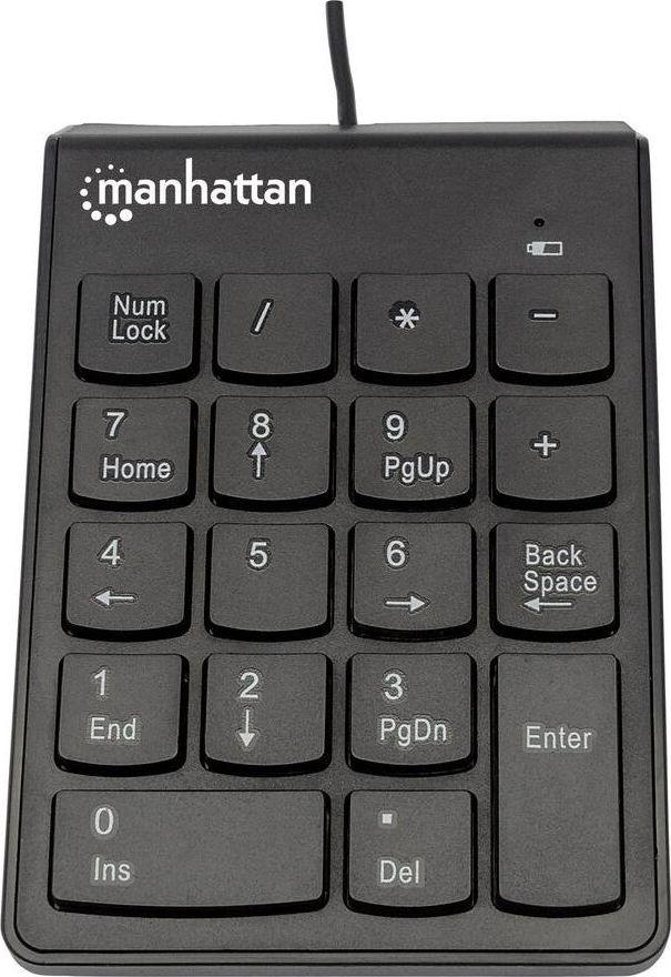 Tastierë Manhattan (176354), numerike, me kabllo, US, e zezë