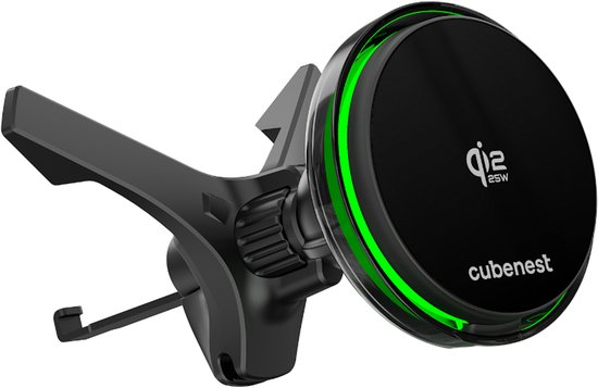 Karikues magnetik për makinë Cubenest SQ1C3, Qi2.2, 25W, me ventilator ftohës, MagSafe kompatibil