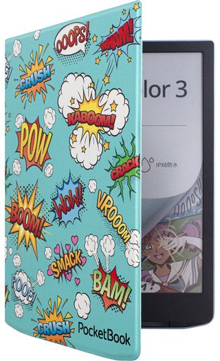 Kapak mbrojtës PocketBook Flip Cover Comic Print, 7.8", për InkPad 4 Color, shumëngjyrësh