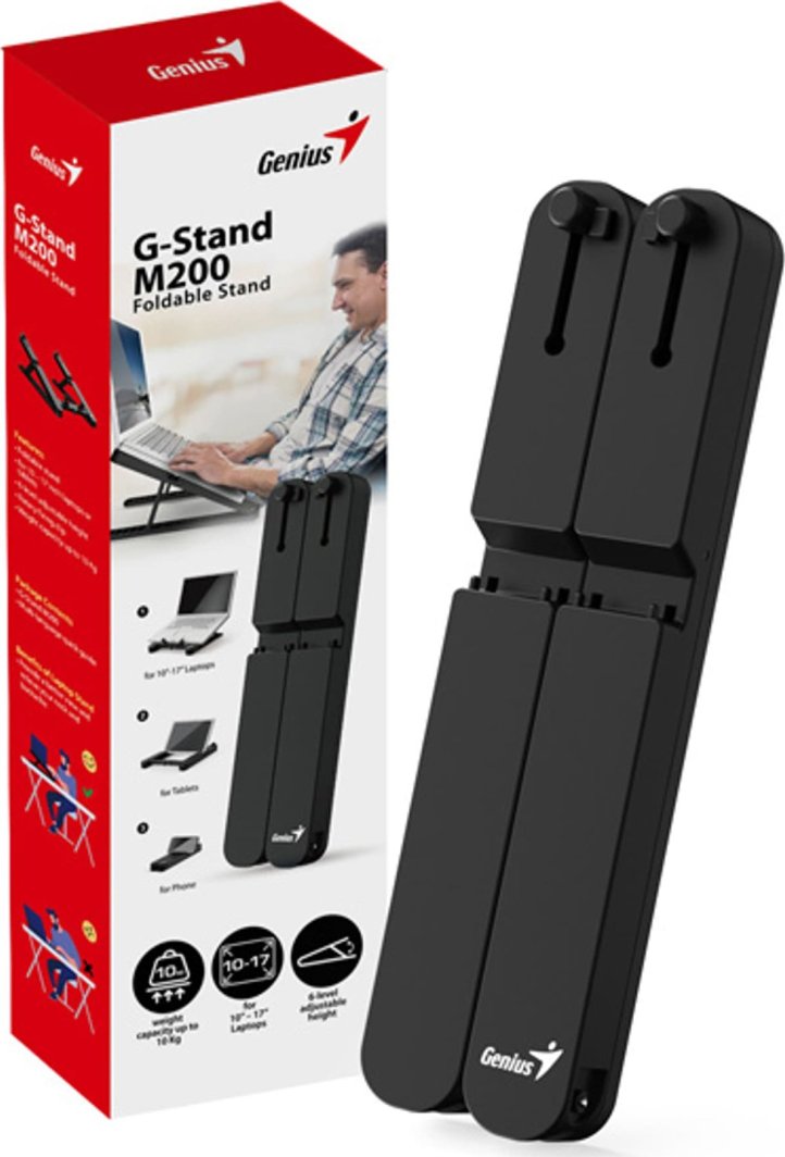 Mbajtëse për laptop Genius G-Stand M200, e zezë