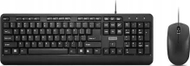 Set tastierë dhe maus Lenovo 160 Wired Combo, me kabllo, USB, i zi