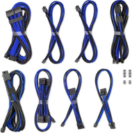 Комплет кабли PSU CableMod C-Series Pro 12VHPWR, 16-пин во 3x 8-пин PCIe, ModMesh, црно сина