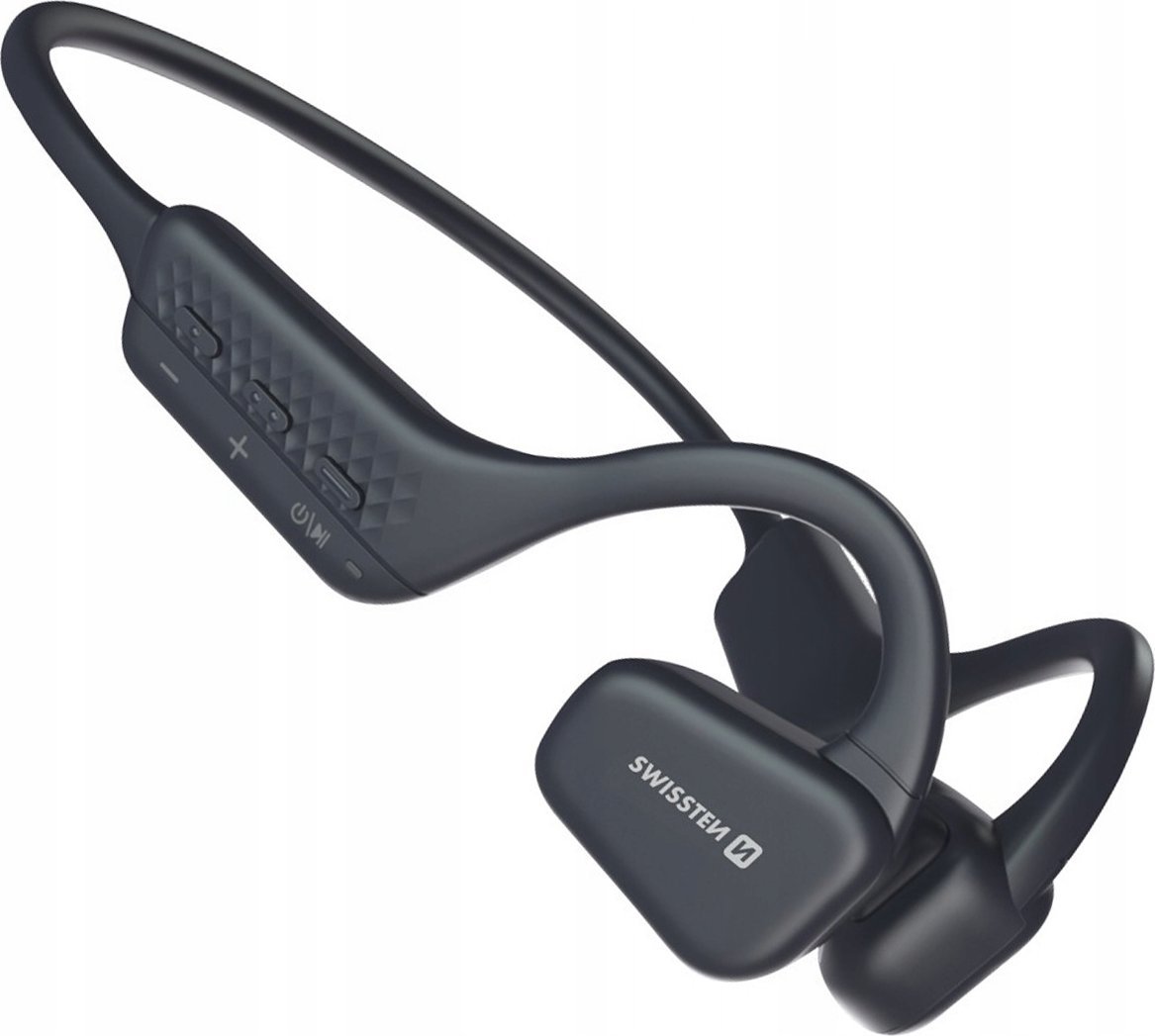 Kufje sportive Swissten Gym Air Conduction, Bluetooth, True Wireless, të zeza