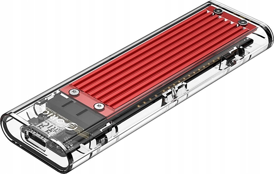 Kuti eksternale SSD Orico TCM2-C3, M.2 NVMe, USB-C 10Gb/s, e kuqe