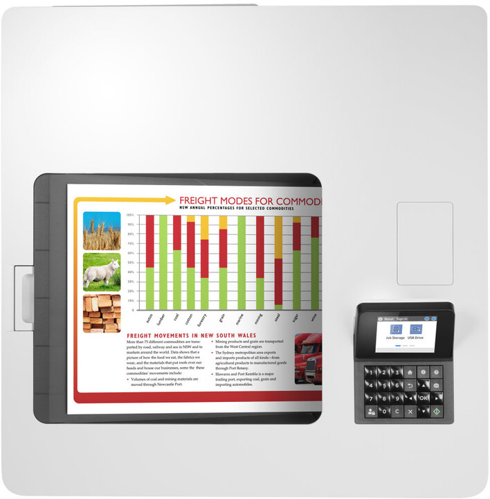 Printer HP Color LaserJet Enterprise M554dn, i bardhë