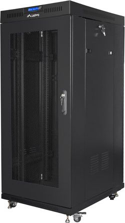 Kabinet rrjeti Lanberg Standing 19", 22U, me ventilatorë, i zi