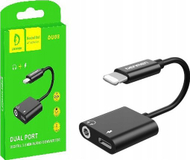 Adapter audio Denmen Lightning në USB C dhe Jack 3.5 mm, alumini, i argjendtë