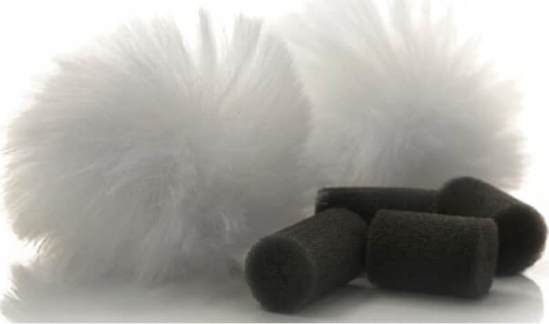 Mbrojtëse ere për mikrofon lavalier Rycote, set 2 copë, e bardhë