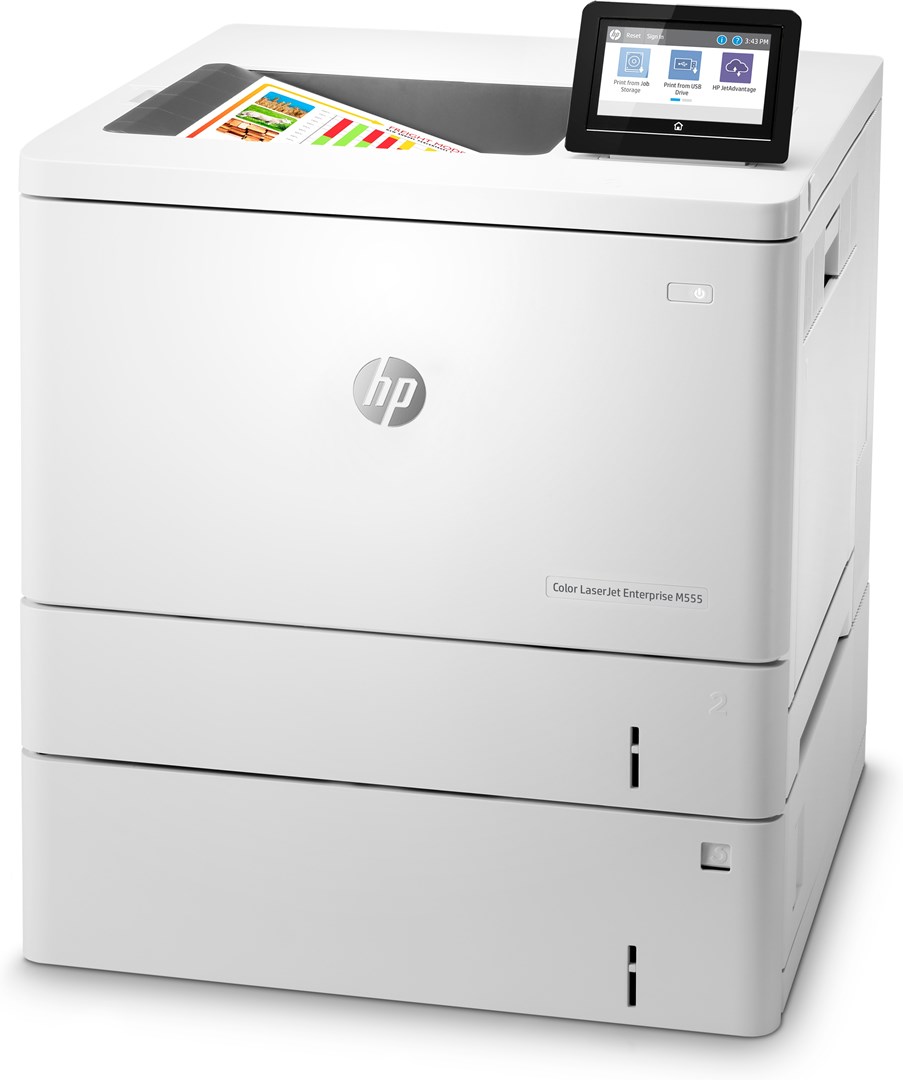 Printer HP Color LaserJet Enterprise M555x, lazer me ngjyra, i bardhë