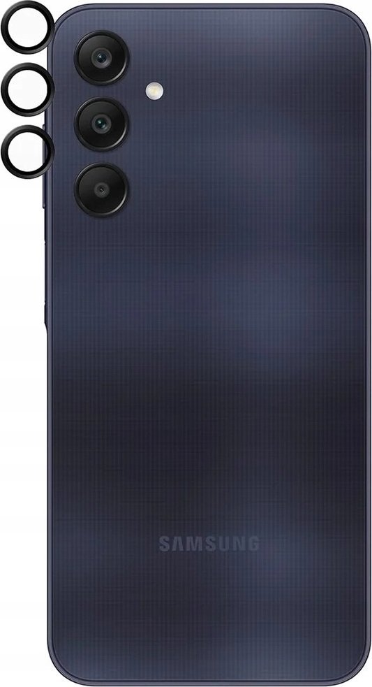 Mbrojtës kamere PanzerGlass për Samsung Galaxy A25, hoops xham i fortifikuar, i zi