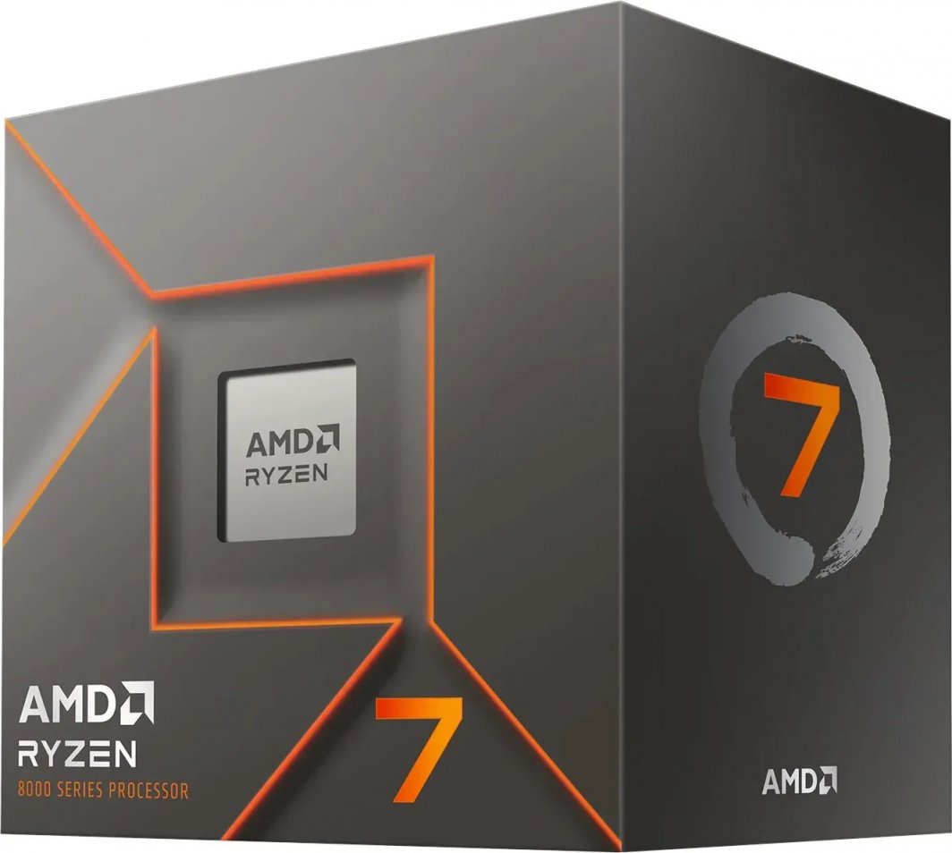 Procesor AMD Ryzen 7 8700F, 8 bërthama, 16 thread-e, 4.1-5.0 GHz, i zi