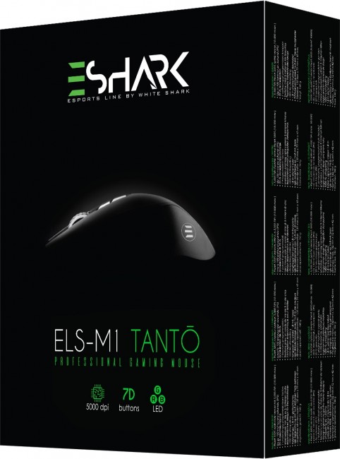 Maus gaming EShark ESL M1 TANTO, 5000 DPI, RGB, i zi