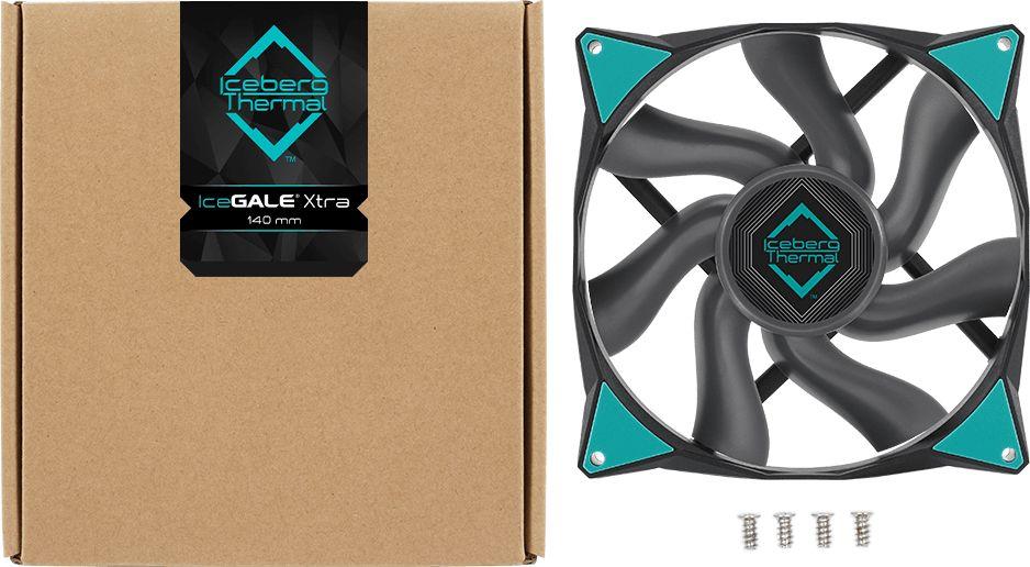 Ftohës Iceberg IceGALE Xtra, 140 mm, i zi