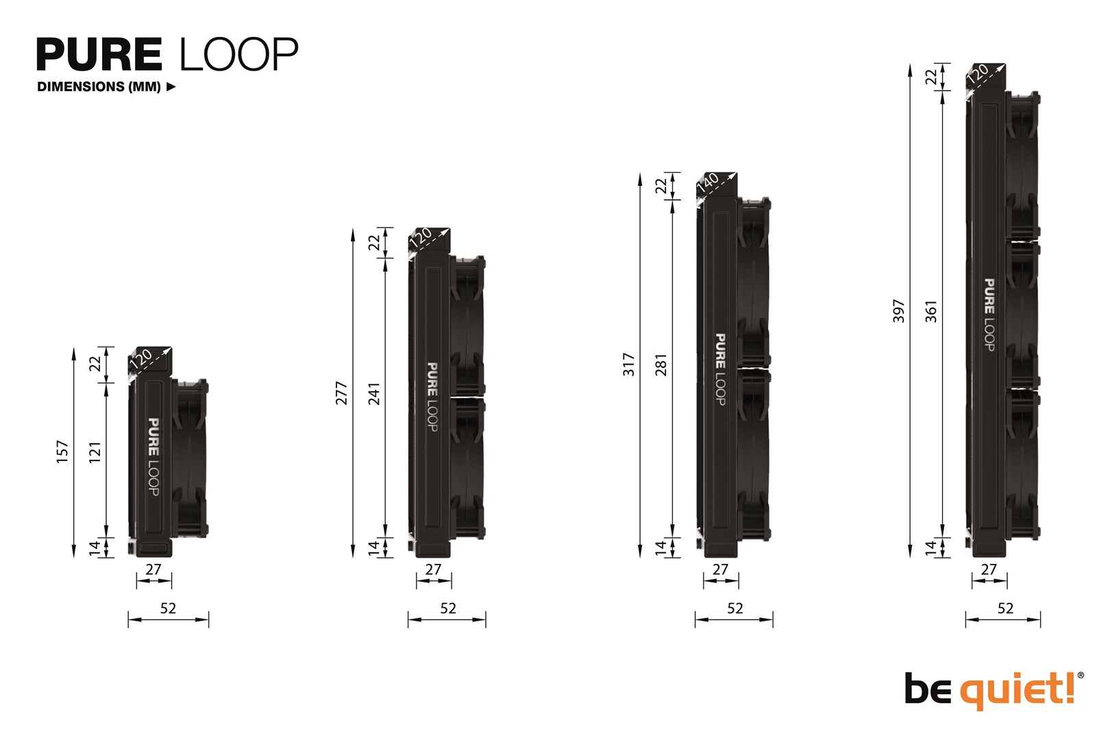 Ftohës Be quiet! PURE LOOP, 14 cm,