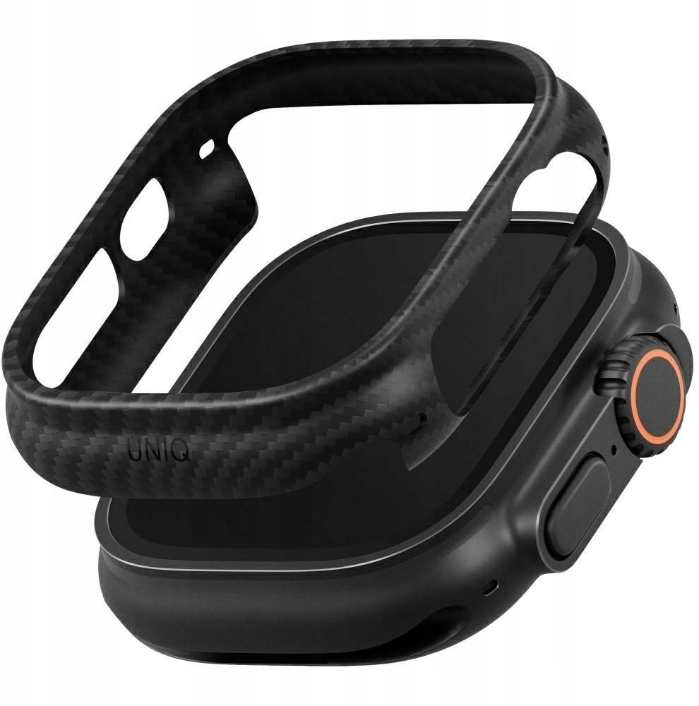 Mbrojtëse ore UNIQ Keva Verge për Apple Watch Ultra 49mm, fibër aramid, e zezë