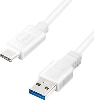 Kabllo USB LogiLink CU0174, USB A në USB C, 1m, USB 3.2 Gen1, e bardhë