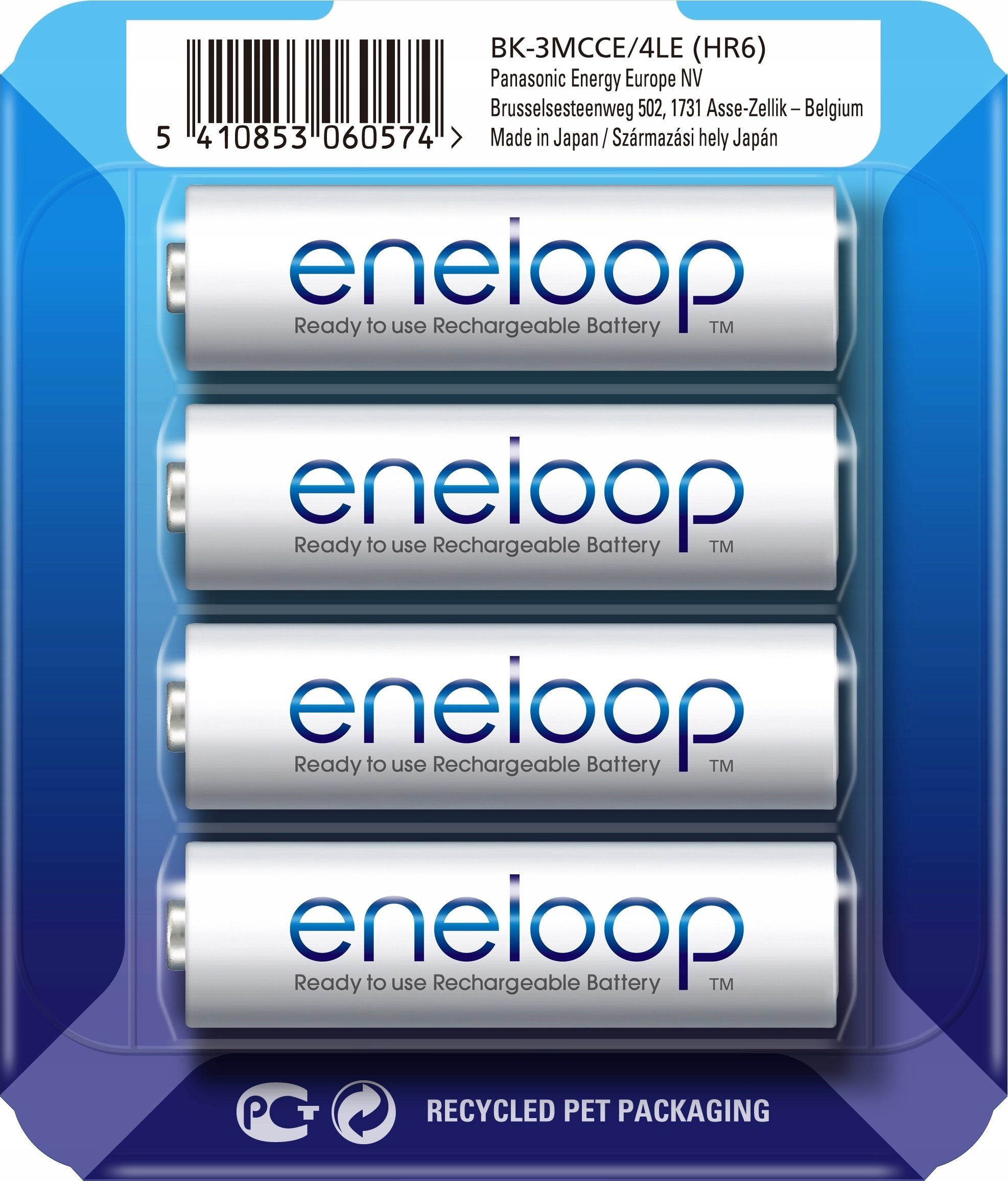 Bateri rikarikueshme Panasonic Eneloop AAA BK-4MCCE, 750mAh, NiMH, 1.2V