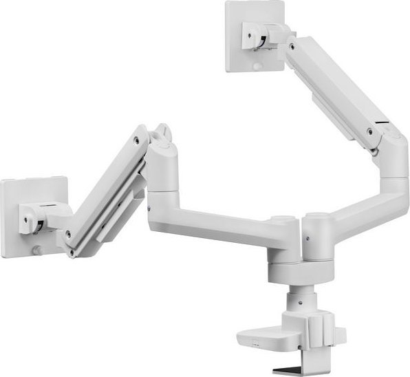 Носач за маса за монитори LevelOne Equip 650183, 17-35", два монитори, бел
