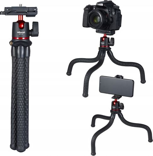 Tripod fleksibil Ulanzi MT-11, kapacitet ngarkese 3kg, koka 360°, i zi