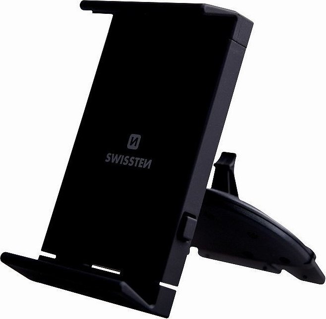 Mbajtëse telefoni Swissten T1 CD1, për hapësirë CD në makinë, universale, e zezë