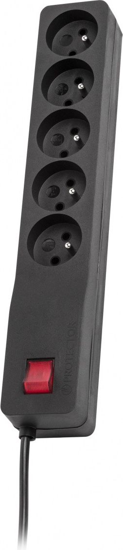 Kabllo vazhduese Lestar ZX 510, 5 priza, 1 m, e zezë