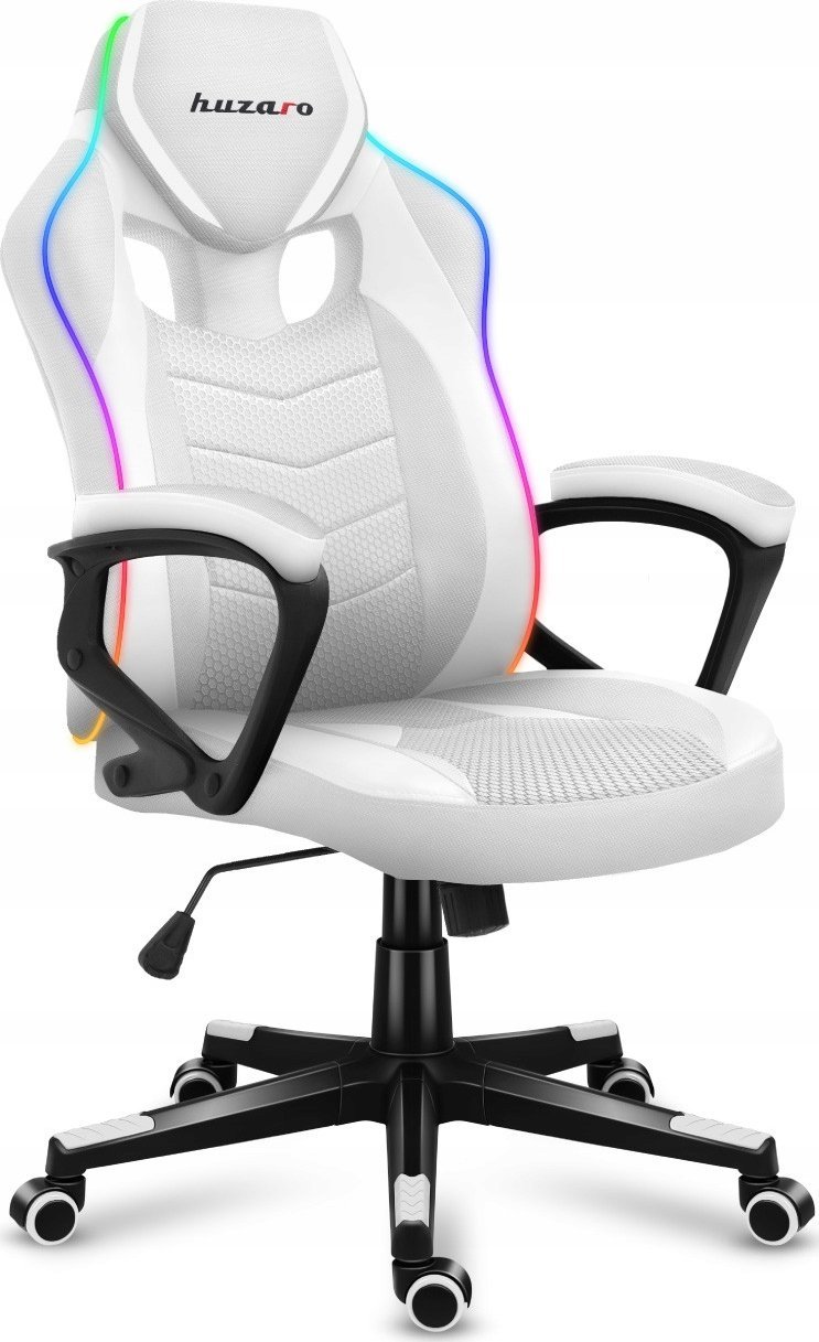 Karrige gaming Huzaro Force 2.5 RGB, rrjetë WHITE Mesh, e bardhë
